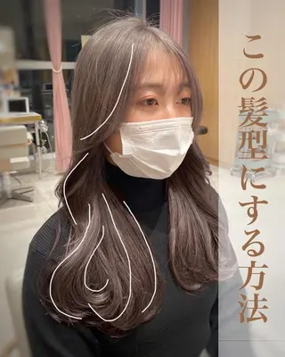 ロング カラー パーマ 小野寺瑞希 /最小顔カットのヘアスタイル