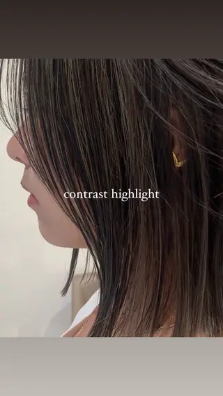 カラー 赤みオフの透明感職人 /ケア重視の美髪施術のヘアスタイル