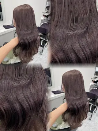 セミロング 透明感ヘア/ベージュ 🩶shiho🩶のヘアスタイル