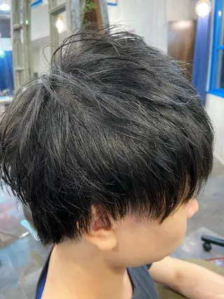 ショート メンズ カットパーマ✂️ 小坂田玲亜のヘアスタイル