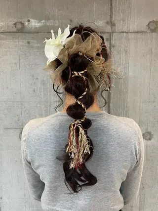 ロング ヘアアレンジ 女性に人気♪ はやしほのかのヘアスタイル