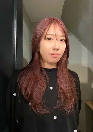 ロング カラー 透明感カラー/ 顔周りcut♡シホのヘアスタイル