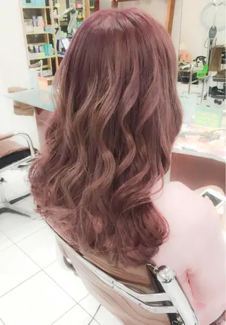 セミロング カラー モテ髪透明感❤️ デイズヘアカラーのヘアスタイル