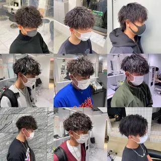 ショート カラー パーマ メンズ 【メンズサロン】 BLUCK 横浜のヘアスタイル