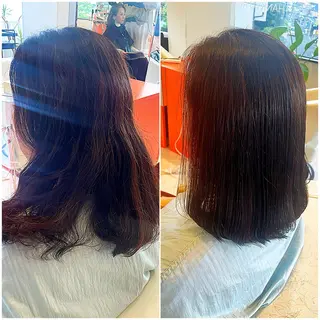 ミディアム 前さこ 結衣のヘアスタイル