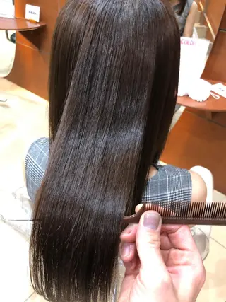 ロング コテ巻き風パーマ/ 髪質改善/河島恭平のヘアスタイル