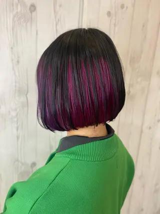 ショート ゆぴ☾‪/推しカラー /ハイトーンのヘアスタイル