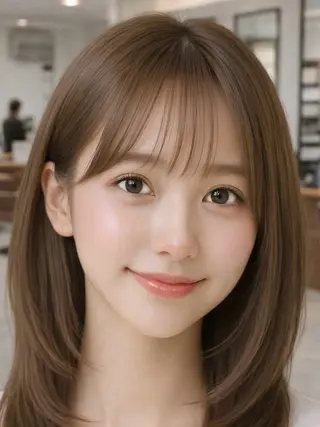 セミロング 映える顔まわり/前髪 特化 💗 ユキマのヘアスタイル