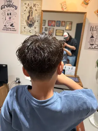 パーマ メンズ キッズ 北岡 大輝のヘアスタイル