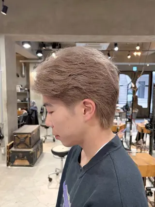 ショート カラー メンズ 似合わせハイトーン 🍯ayumi🍯のヘアスタイル