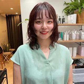 ミディアム カラー パーマ 堀江将太朗/恵比寿/ メンズカットのヘアスタイル