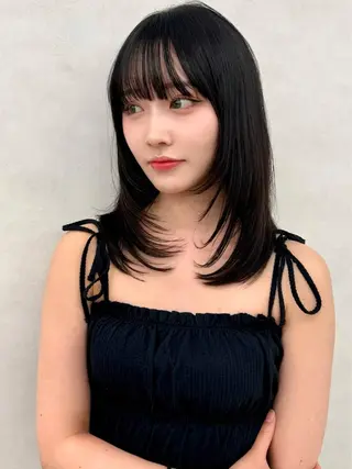 ロング 🇰🇷韓国レイヤー 艶カラー／田川佑紀のヘアスタイル