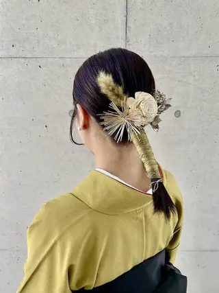 ヘアアレンジ ミディアム カラー ✨艶カラー・ストレー ト✨achieveのヘアスタイル