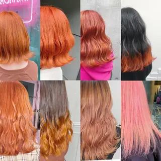 ミディアム カラー メンズ JuNブリーチに 縮毛矯正するプロのヘアスタイル