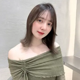 ミディアム レイヤー/ハッシュ/ ボブ/縮毛/内藤康太のヘアスタイル