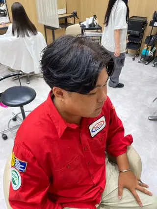 ショート カラー メンズ UNIX所属・村上翼/ハンサム ショート/パーマのヘアスタイル