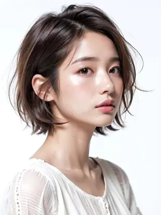 ショート カラー パーマ La Ruelle 江曽島店/髪質改善のヘアスタイル