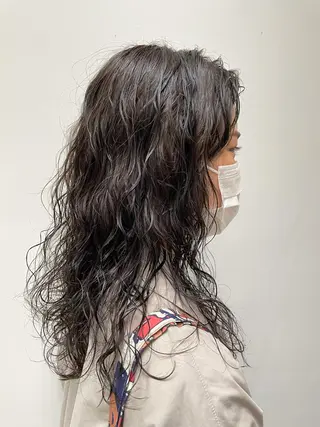 ミディアム パーマ ヘアアレンジ g  hair design所属・土屋 紗也果のヘアスタイル