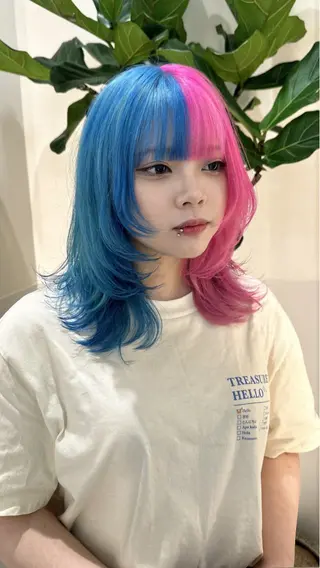 ロング カラー 🦋レイヤーカット ミドリカワ🦋のヘアスタイル
