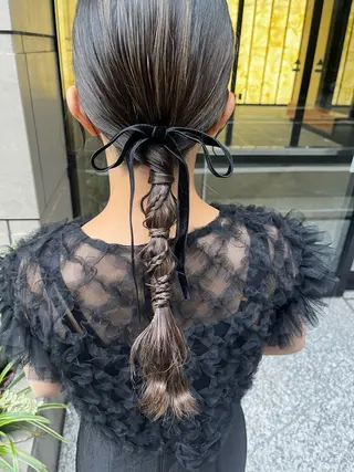 セミロング ヘアアレンジ ⭐️ アユミ⭐️のヘアスタイル