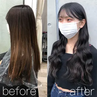 ロング カラー ヘアアレンジ 八巻 晴香のヘアスタイル