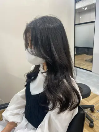 ロング 韓国風✨髪質改善✨ 縮毛矯正✨松浦知奈美のヘアスタイル