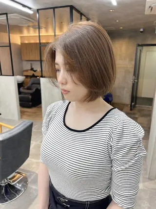 カラー パーマ ミディアム ヘアアレンジ ヘアケア特化型サロン newi 梅田のヘアスタイル