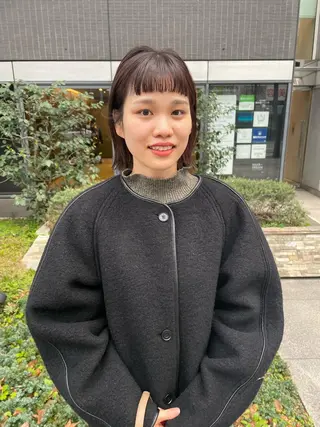 ミディアム カラー パーマ ヘアアレンジ メンズ キッズ ネイル マツエク・マツパ アイブロウ tatsumi/ボブ ウルフ/レイヤーのヘアスタイル