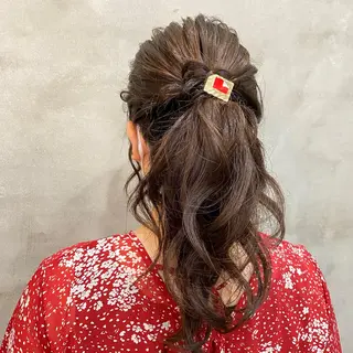 ロング まつパ・ヘアセット ♡Chinami♡のマツエク・マツパデザイン