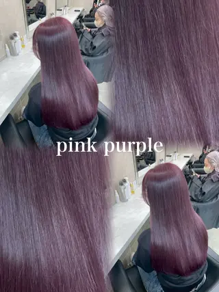 ロング カラー ヘアアレンジ 韓国ヘア/赤み消し /大人透明感🫧のヘアスタイル