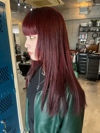 ロング カラー 無料カット/ハイ トーンカラー/きらのヘアスタイル