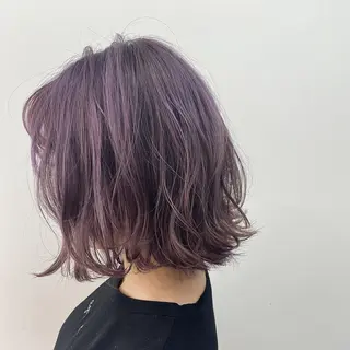 ミディアム カラー キッズ ネイル マツエク・マツパ ボブ、縮毛矯正👑 心斎橋/高城涼也のヘアスタイル