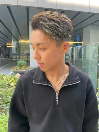 ショート カラー パーマ ヘアアレンジ メンズ 亀井隆汰/メンズ専門 パーマ特化美容師のヘアスタイル