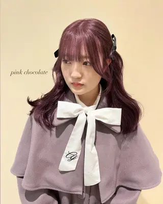 セミロング RIKO👼🏻💓 韓国ガーリーのヘアスタイル