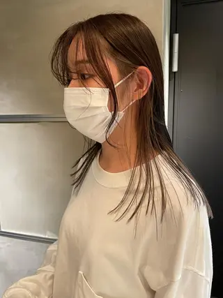 セミロング カラー classic 新横浜所属・大人girly🛋️ 🤍yukakoのヘアスタイル