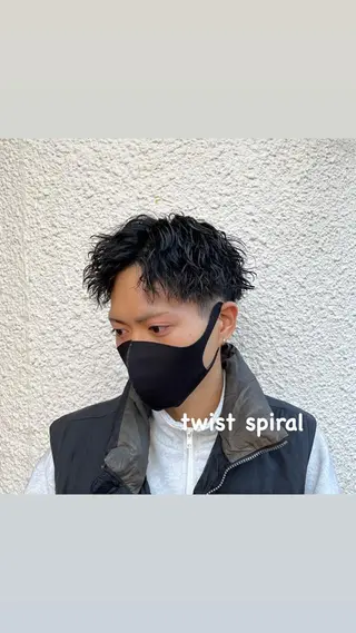 ショート パーマ メンズ 茅ヶ崎パーマ特化/ スパイラル/ハルキのヘアスタイル