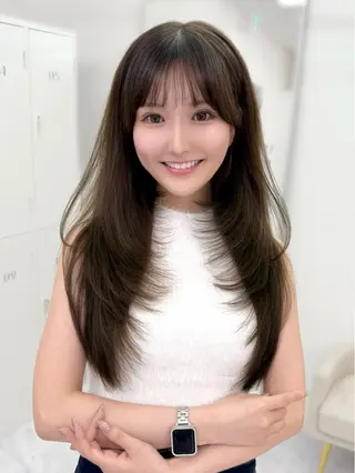 ロング カラー ヘアアレンジ tomoya 【韓国レイヤー】のヘアスタイル