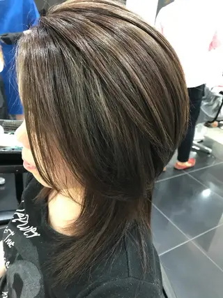 ロング カラー 関口 友行のヘアスタイル