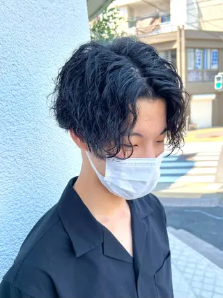 ショート パーマ メンズ men’s salon NOA solte. 【メンズサロン ノアソルテ】所属・メンズパーマ職人 加藤 弘貴のヘアスタイル