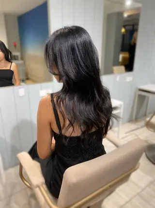 ロング カラー 韓国風レイヤーカット 💎髪質改善"yuiのヘアスタイル