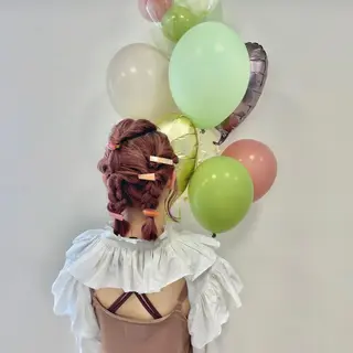 ショート カラー ヘアアレンジ 山田 里美のヘアスタイル