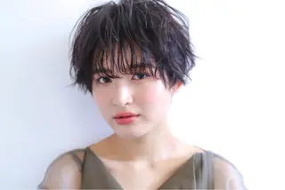 ショート パーマ ヘアアレンジ JYUNESU表参道所属・似合わせhair🔸 アサダ　タカコ🔸のヘアスタイル