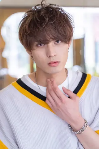 ショート カラー パーマ ヘアアレンジ メンズ 【韓国ヘア】 人気No.1/ユウキのヘアスタイル