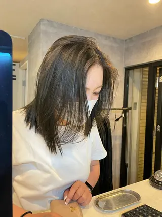 セミロング Sherry大国町所属・髪質改善×縮毛矯正 ×艶カラーNAOのヘアスタイル