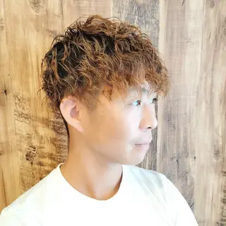 ミディアム パーマ メンズ hairsalonWOOD四條畷店所属・【無料】メンズ ヘアモデル大募集のヘアスタイル