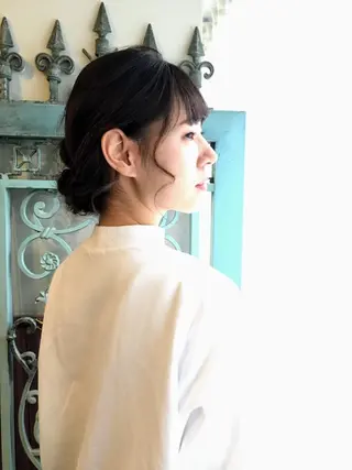 セミロング カラー パーマ ヘアアレンジ 表参道Lise おおいしおりのヘアスタイル