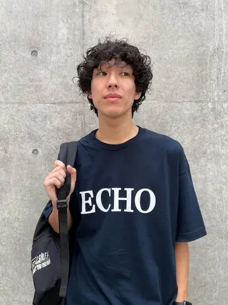 ミディアム パーマ メンズ メンズスタイリスト リュウジのヘアスタイル