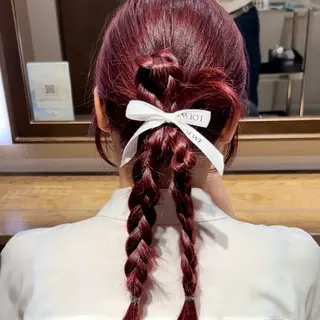 セミロング カラー ヘアアレンジ 髙木美緒🌿 レイヤー/アレンジのヘアスタイル