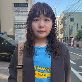 セミロング カラー パーマ Lilu しずくのヘアスタイル