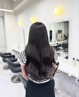 セミロング カラー ヘアアレンジ 顔まわりカット の達人のヘアスタイル